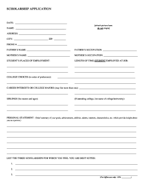 Scholarship Application Form