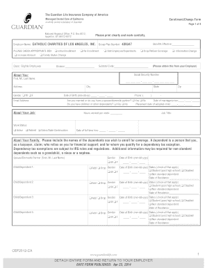 Guardian Life Dental Enrollment Form