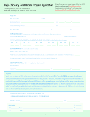 High-Efficiency Toilet Rebate Application