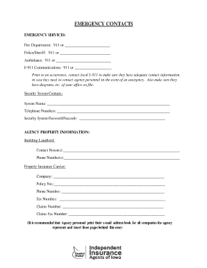 Emergency Contact Information Form