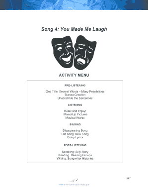 Song Activity Worksheet