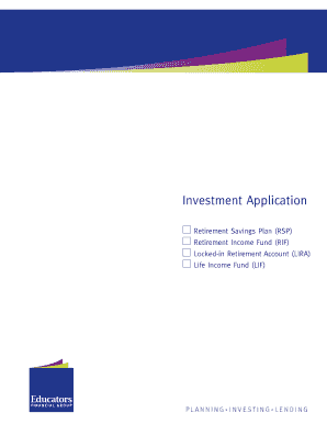 Educators Financial Group Retirement Savings Plan Application