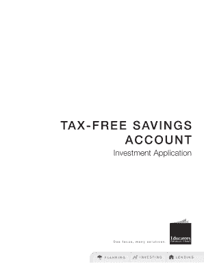 Tax-Free Savings Account Investment Application