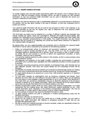 Privacy Statement & Consent Form