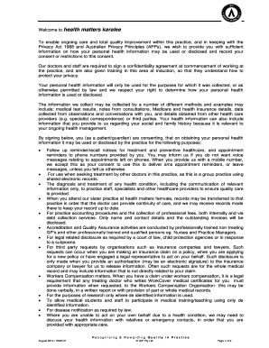 Health Matters Karalee Privacy Consent Form