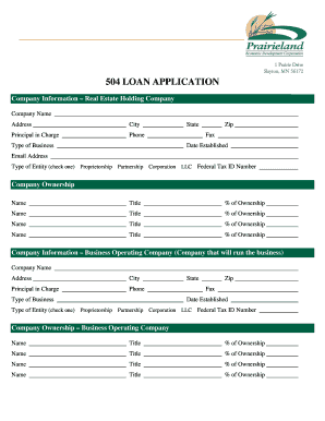 504 Loan Application