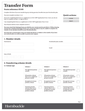 UK Pension Transfer Form