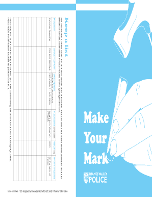 Property Marking Form