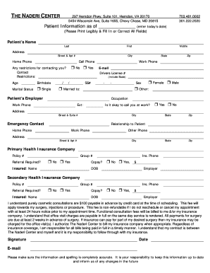 Patient Information Form