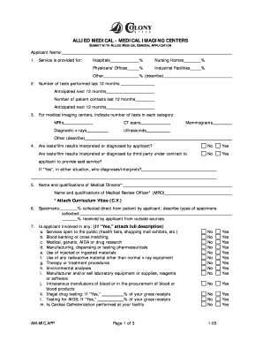 Allied Medical Imaging Center Application
