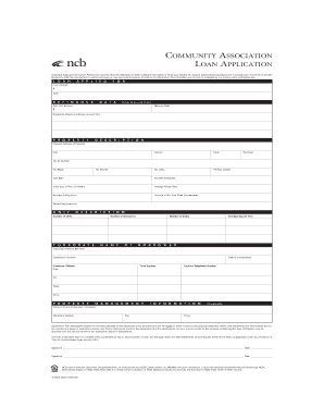 Community Association Loan Application