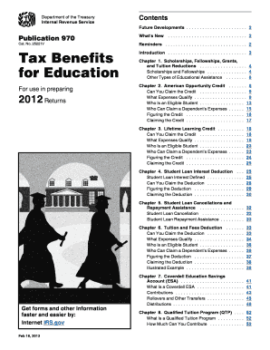 Publication 970 Tax Benefits for Education