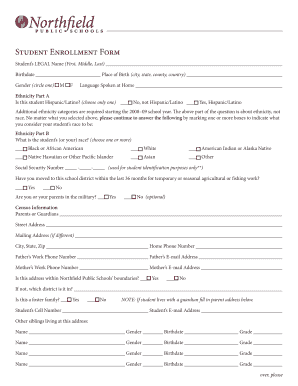 Student Enrollment Form