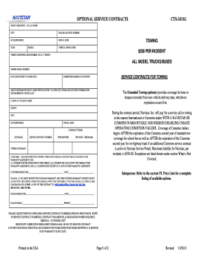 Navistar Extended Towing Service Contract