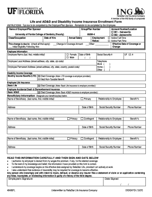 ReliaStar Life Insurance Enrollment Form