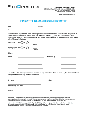 Consent to Release Medical Information