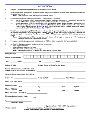 Nevada Farmer Rancher Affidavit