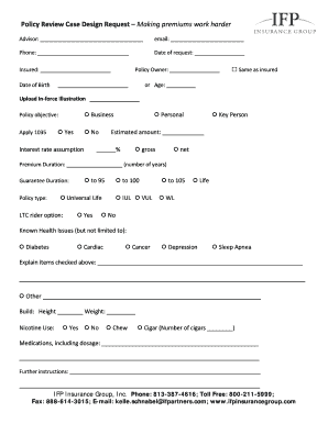 Policy Review Case Design Request