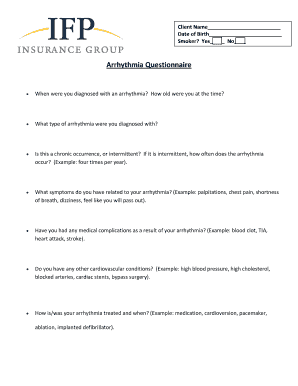 Arrhythmia Questionnaire