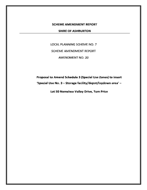 SCHEME AMENDMENT REPORT SHIRE OF ASHBURTON