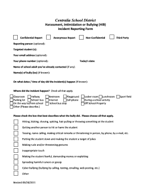 Harassment Incident Reporting Form