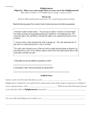 Enlightenment Thinkers and Ideas