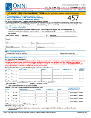 457 Salary Reduction Agreement Form