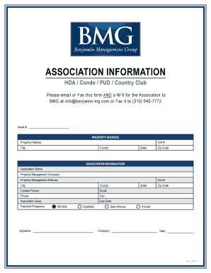 Association Information Form