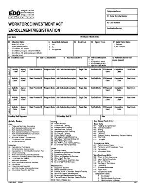 Workforce Investment Act Enrollment Form