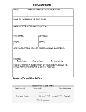 Grievance Form