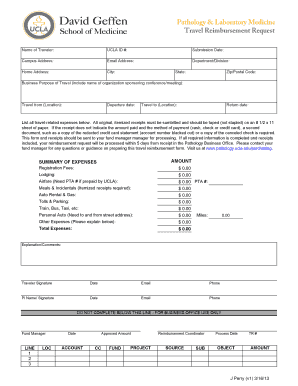 UCLA Travel Reimbursement Request