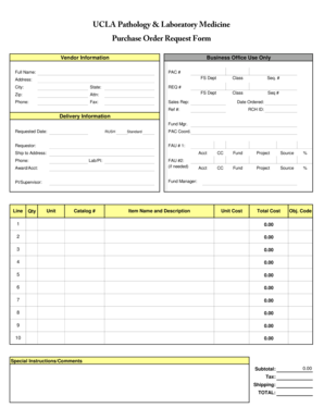 UCLA Pathology Laboratory Medicine Purchase Order - pathology ucla