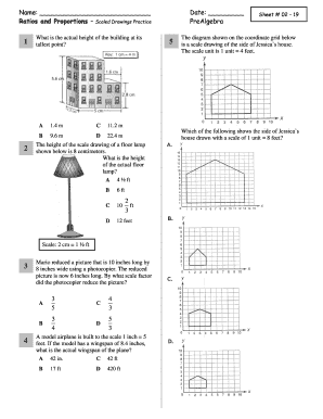 Ratios and Proportions – Scaled Drawings Practice