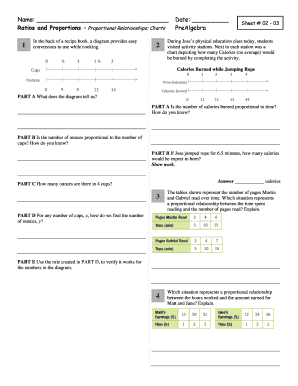 Proportional Relationships Worksheet