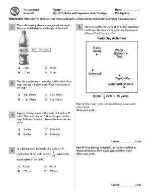 Ratios and Proportions Quiz