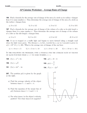 AP Calculus Worksheet