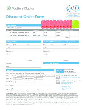 Discount Order Form
