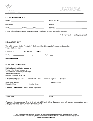 Donation Pledge Form