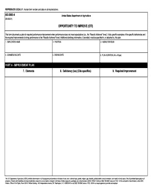 USDA Opportunity to Improve Form