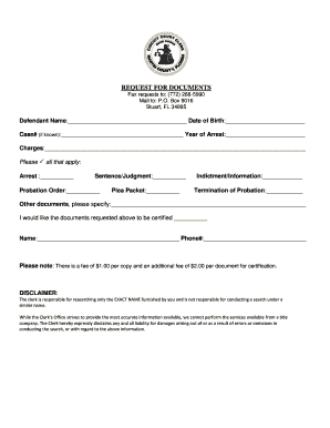Request for Court Documents