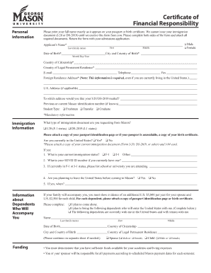 Certificate of Financial Responsibility