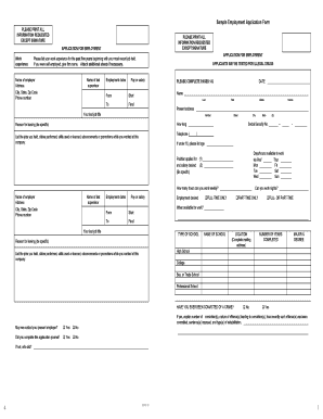 Employment Application Form