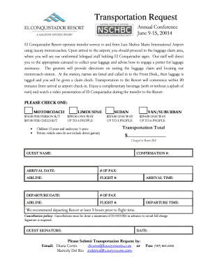 Transportation Request Form
