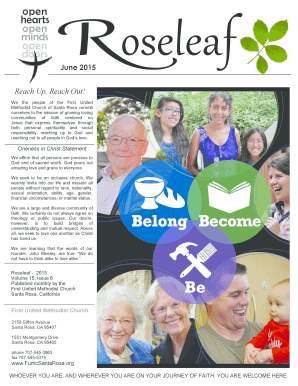 Reach Up Reach Out - of Santa Rosa California - fumcsantarosa