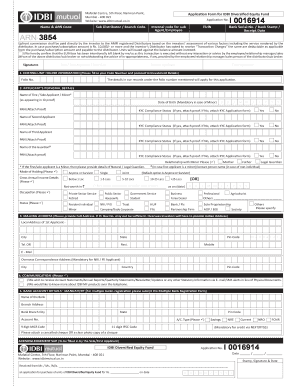 IDBI Diversified Equity Fund Application Form