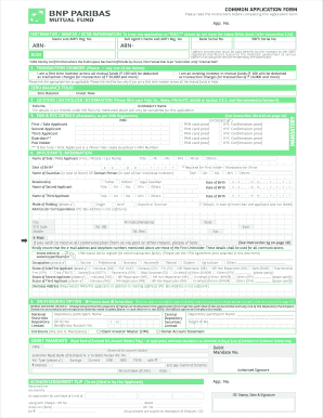 Mutual Fund Application Form