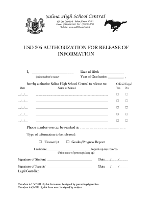 Authorization for Release of Information