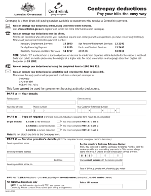 Centrepay Deduction Form