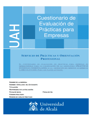 Cuestionario de Evaluación de Prácticas para Empresas