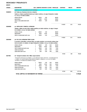 MEDICIONES Y PRESUPUESTO